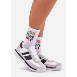 Scarpe sportive da ginnastica da donna, colore bianco 1