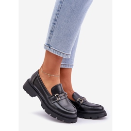 Mocassini da donna classici con eco in pelle nera nero 1