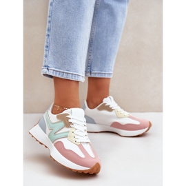 Sneaker sneaker scarpe sportive multikolor rosa 2