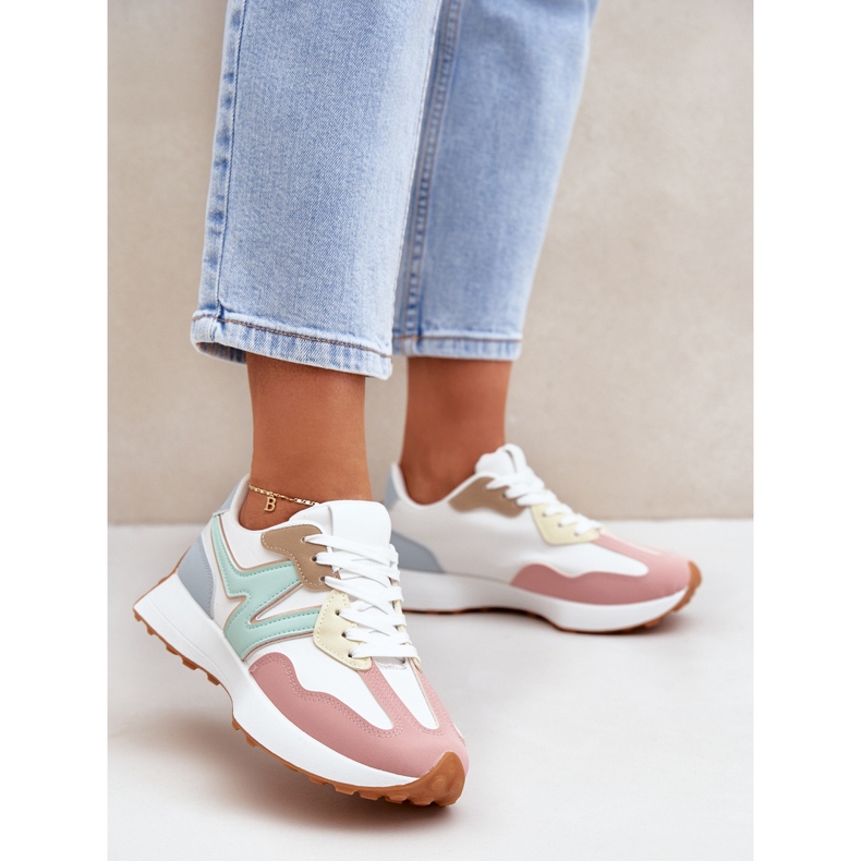 Sneaker sneaker scarpe sportive multikolor rosa 2