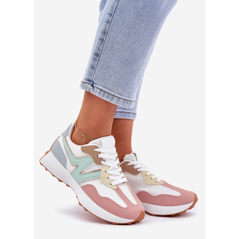 Sneaker sneaker scarpe sportive multikolor rosa 1