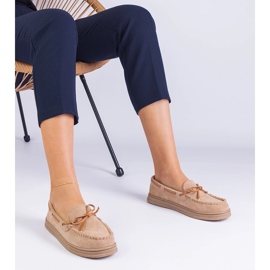 Beige femminili da donna di ekozamsz con un arco 1