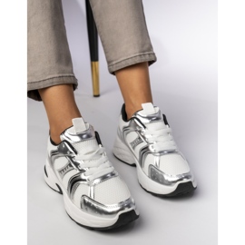 Sneaker d'argento femminile sulla piattaforma 2