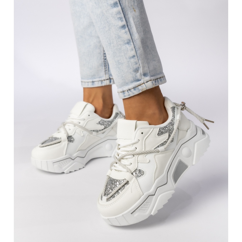 Sneaker bianche sportive da donna bianca 1