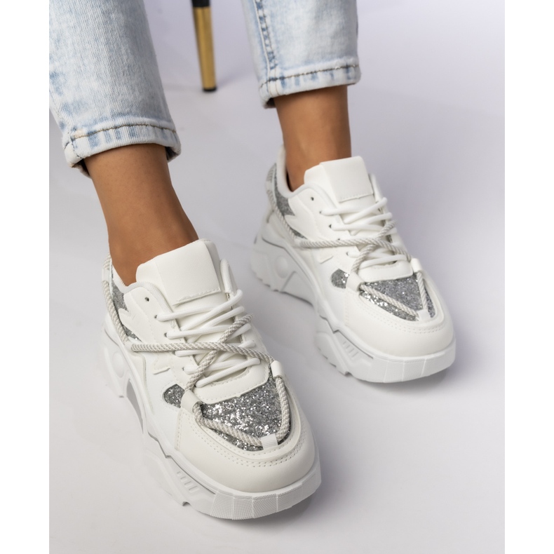 Sneaker bianche sportive da donna bianca 2