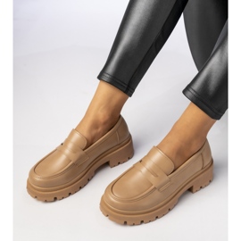 Mocassini da beige oscuri da donna 2