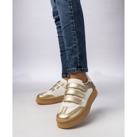 Sneaker metalliche d'oro femminile 1
