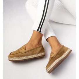 Mocassini per cammelli da donna Espadrilles beige 2