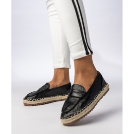 Mocassini neri da donna Espadrilles nero 2