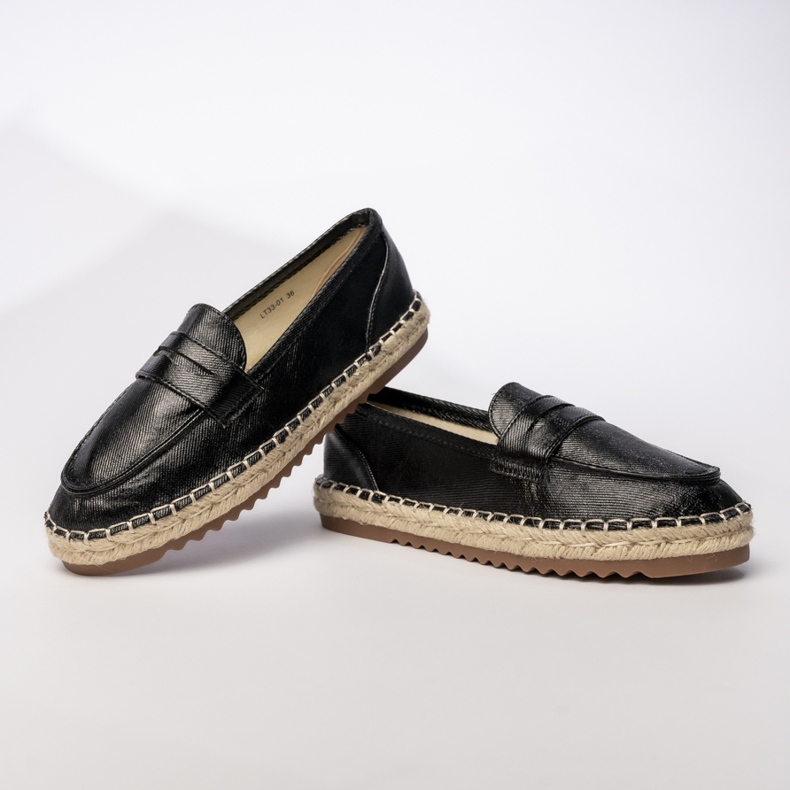 Mocassini neri da donna Espadrilles nero 1