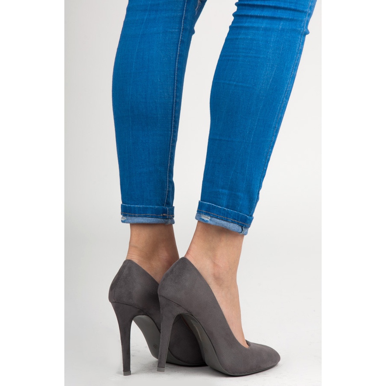 Vinceza Tacchi in pelle scamosciata grigio 2