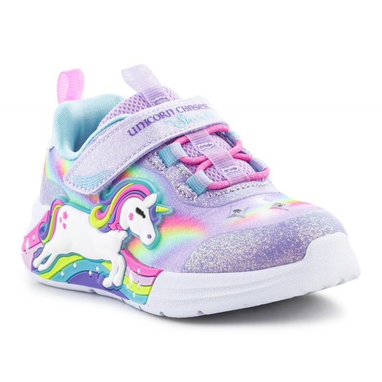 Scarpe Skechers S-Lights Unicorn Chaser da ragazza 302298N-LVMT viola 2