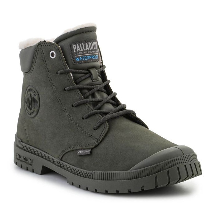 Palladium SP20 Cuff Pelle Impermeabile Wl U 79067-325-M Scarpe da notte oliva verde 2
