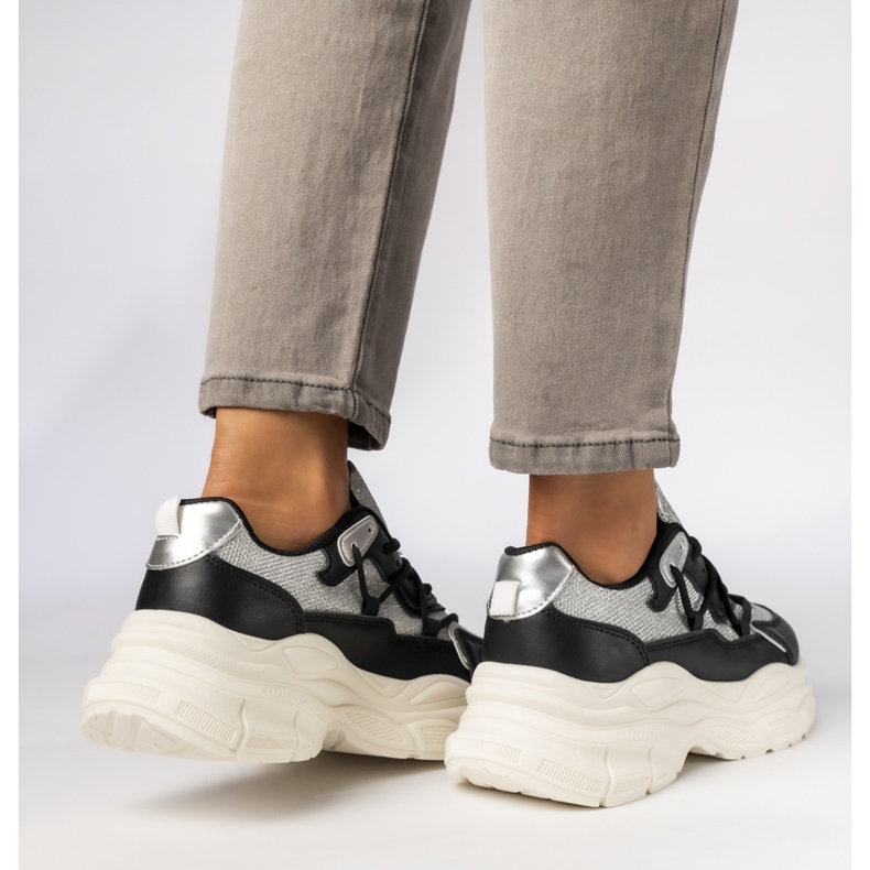 Sneaker sportive nere femminili nero 2