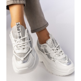 Sneaker sportive bianche da donna bianca 2