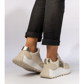 Sneaker sportive beige femminili 1
