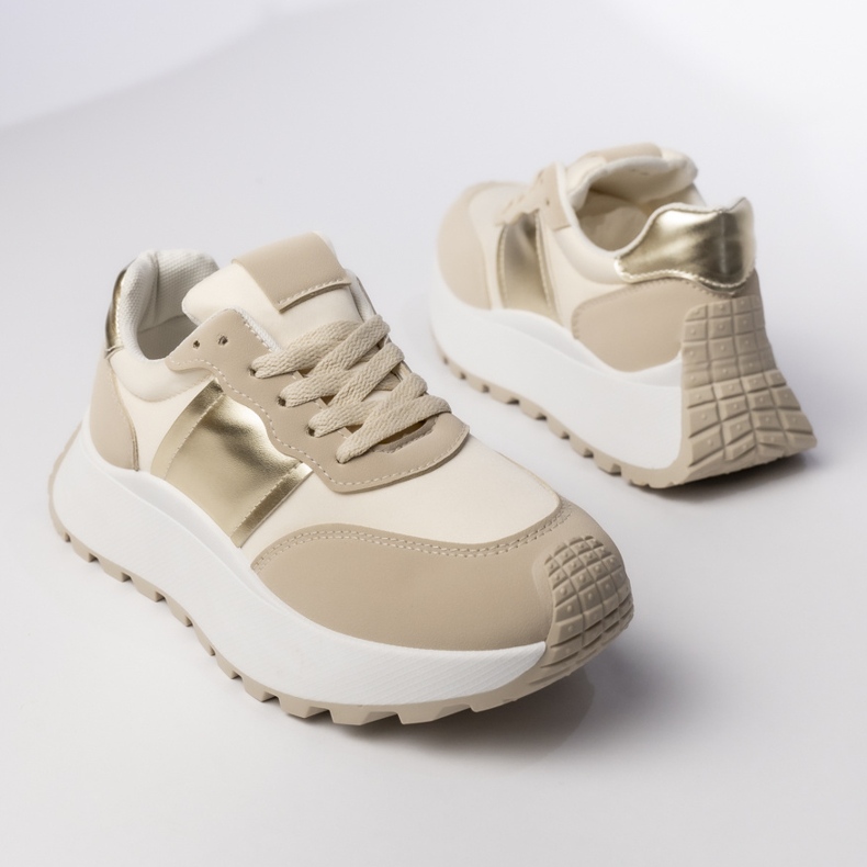 Sneaker sportive beige femminili 2