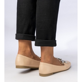 Mocassini Da Donna Con Decori Beige 1