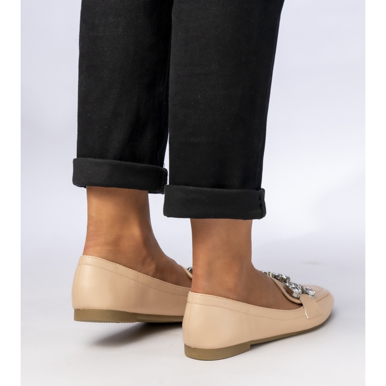 Mocassini Da Donna Con Decori Beige 1