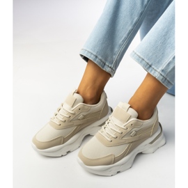 Sneaker sportive beige femminili 2