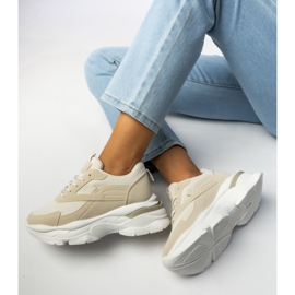 Sneaker sportive beige femminili 1
