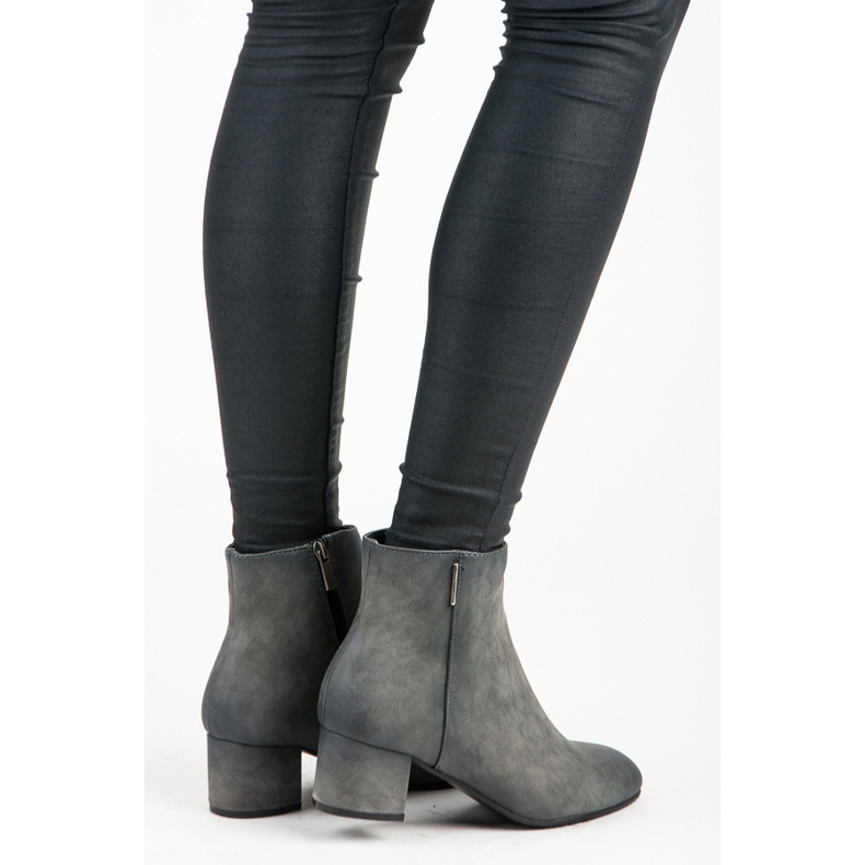Vinceza Stivali con tacco basso grigio 1