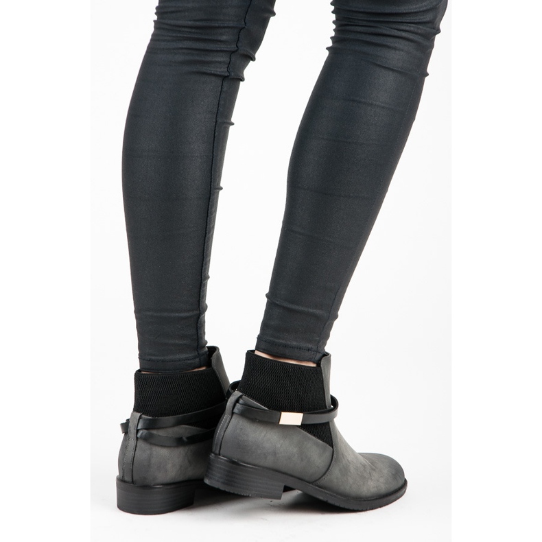 Vinceza Stivali bassi Jodhpur nero grigio 1