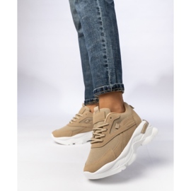 Sneaker sportive beige-khaki da donna 1