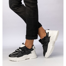 Sneaker nere femminili nero 1