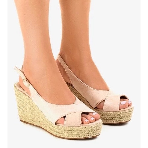 Stivali scamosciati per la primavera, scarpe col tacco da donna beige 2