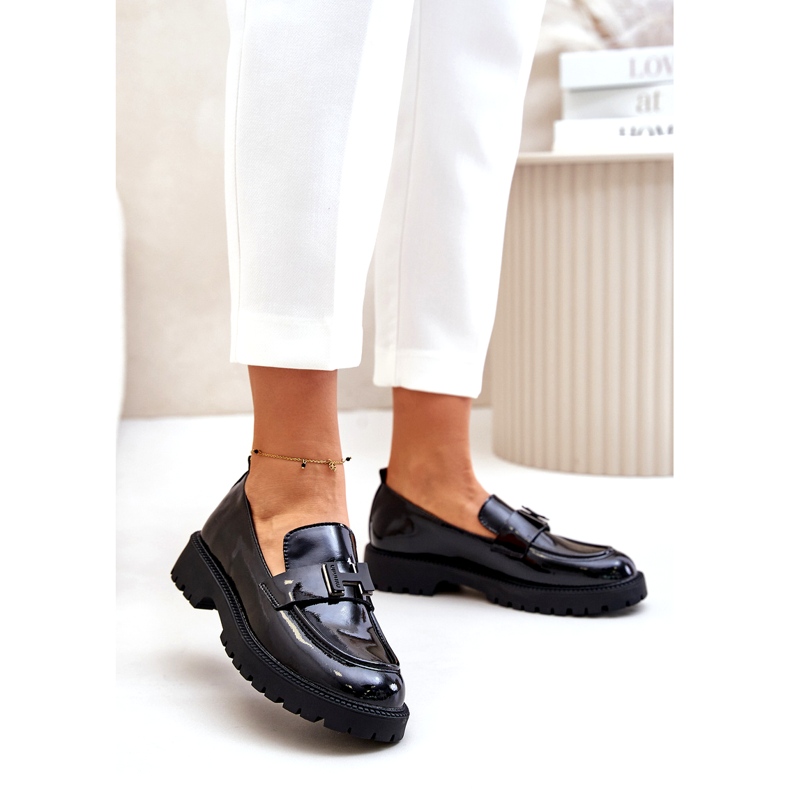 Mocassini in Vernice da Donna Vinceza 62187 Nero 2