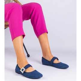 Balerina blu navy decorate con una fibbia con Crystaliki 1