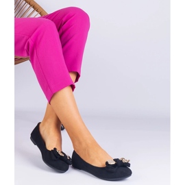 Ballerine classiche nere con un arco nero 2