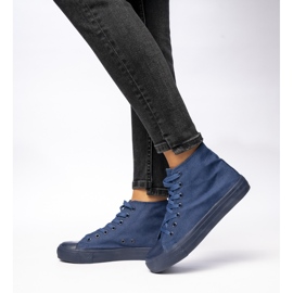 Sneaker in jeans classiche femminili blu 1