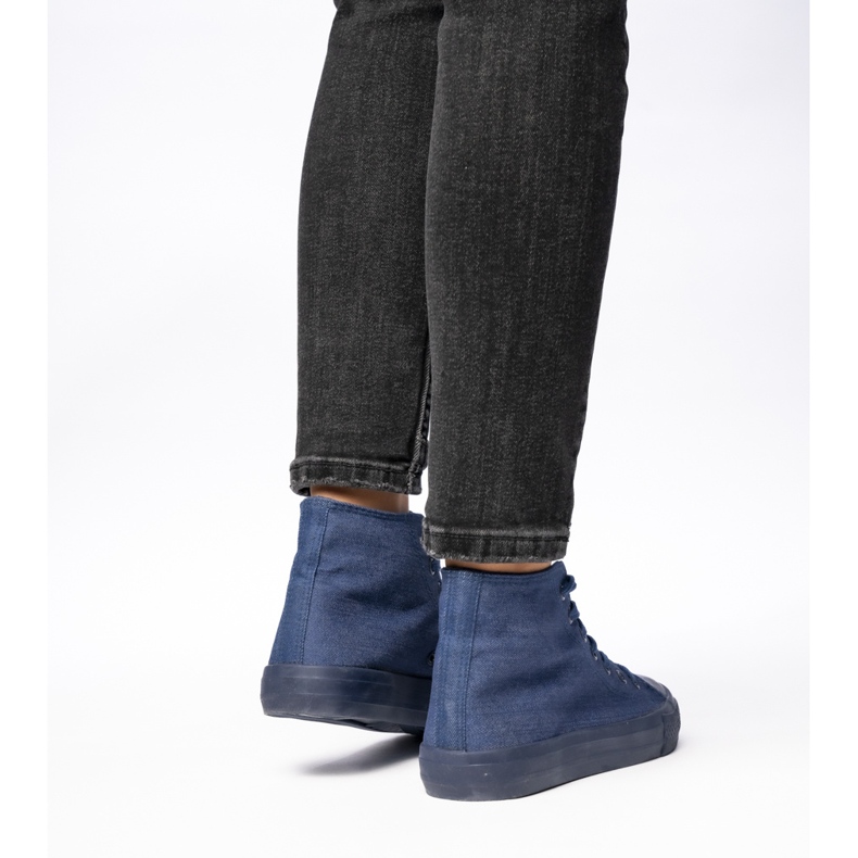 Sneaker in jeans classiche femminili blu 2