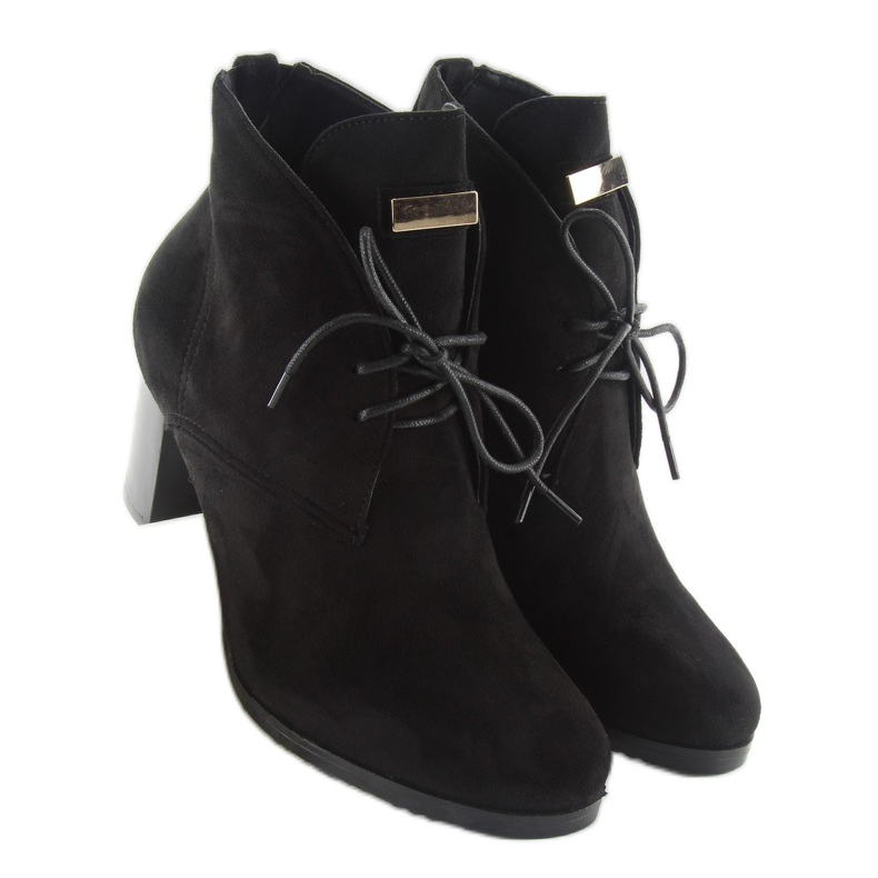 Stivali stringati 55-518 neri nero 1