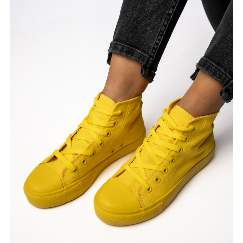 Sneaker da donna classiche gialle giallo 1