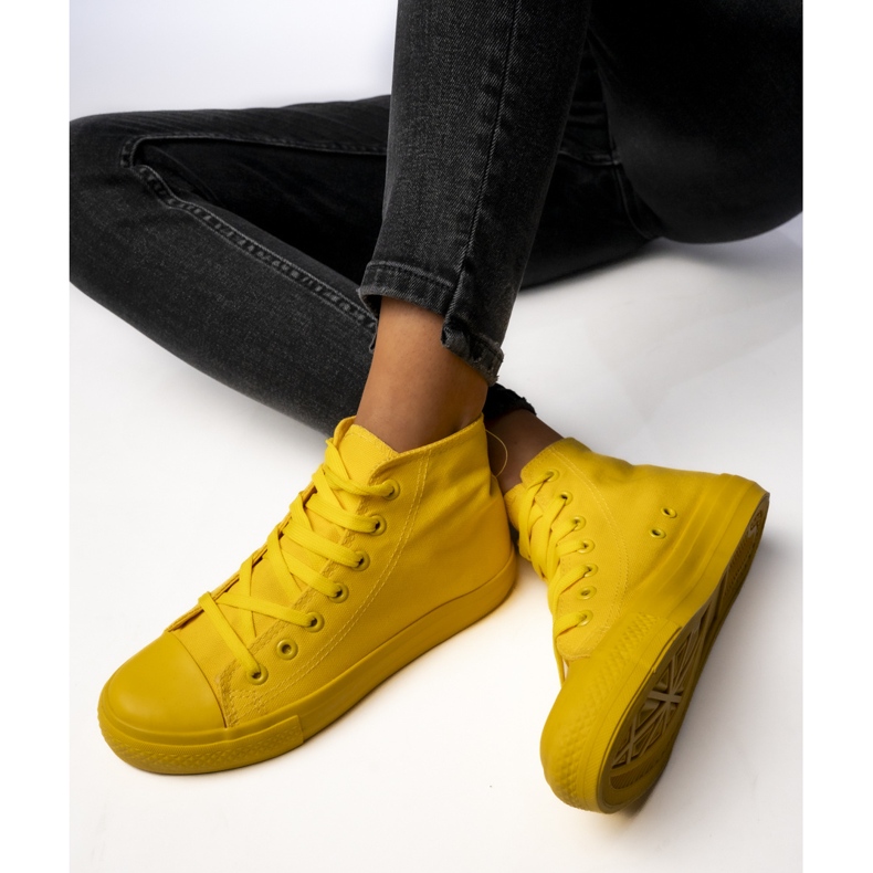 Sneaker da donna classiche gialle giallo 2