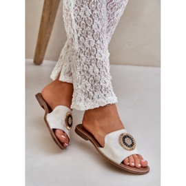 Lewski Shoes Fagni in pelle con lewski a ruota piatta 3047/o -golden spazzato via d'oro 2