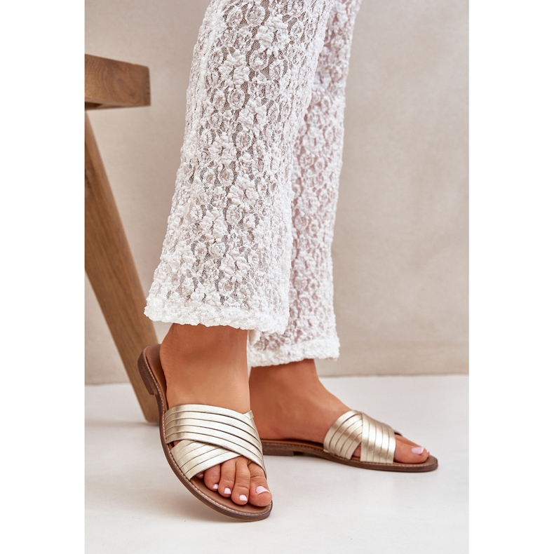 Lewski Shoes Cuoio lewski scarpe da donna 3682 pln d'oro 2
