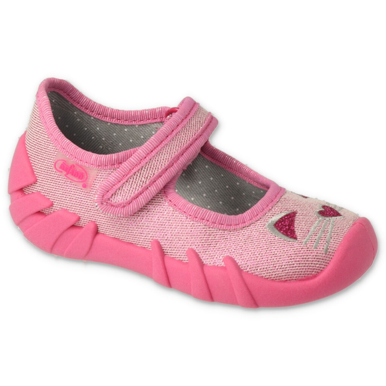 Ciabatte per bambini Befado 109P235 rosa con applicazione 1