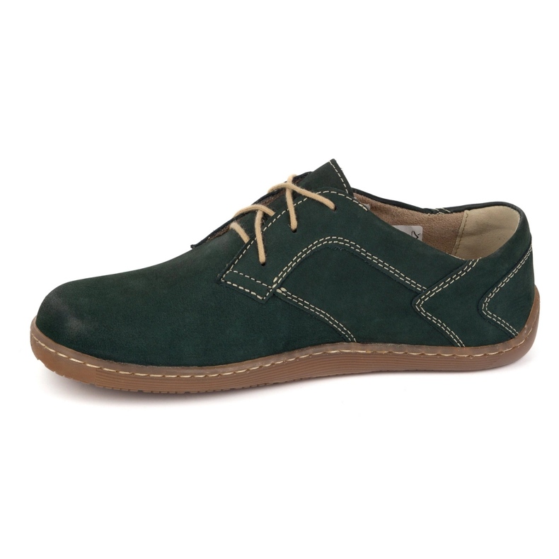 Olivier Scarpe in pelle minimalista femminile a piedi 1082 Nubuk verde scuro 1