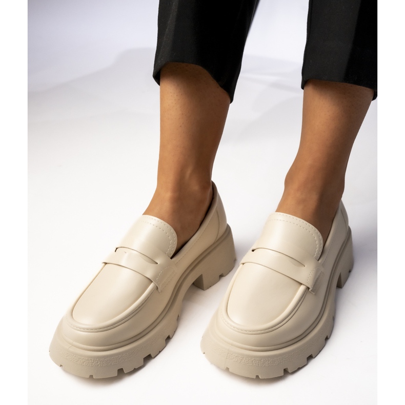 Femminile via giulia beige mocassini 2