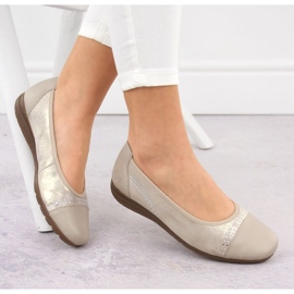 Scarpe, ballerinas femminile Rieker L9353-62 beige 2