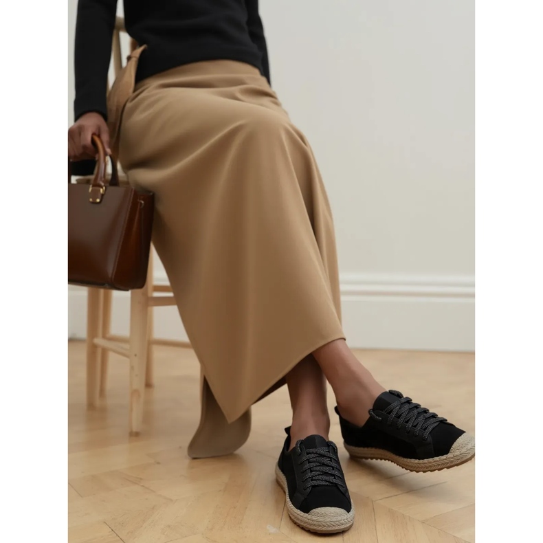 Black in pizzo noir espadrilles femminile nero 1