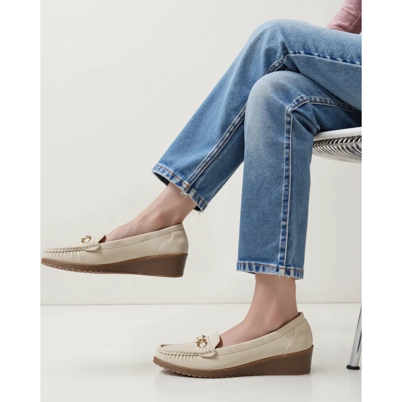 Mocassini mirena beige femminile 1