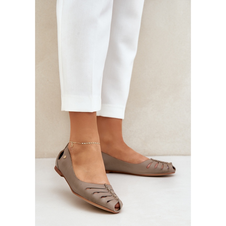Zazoo 10009 COMETTO PIELLA BALLINA DONNA DURNA DARK BEIGE 2