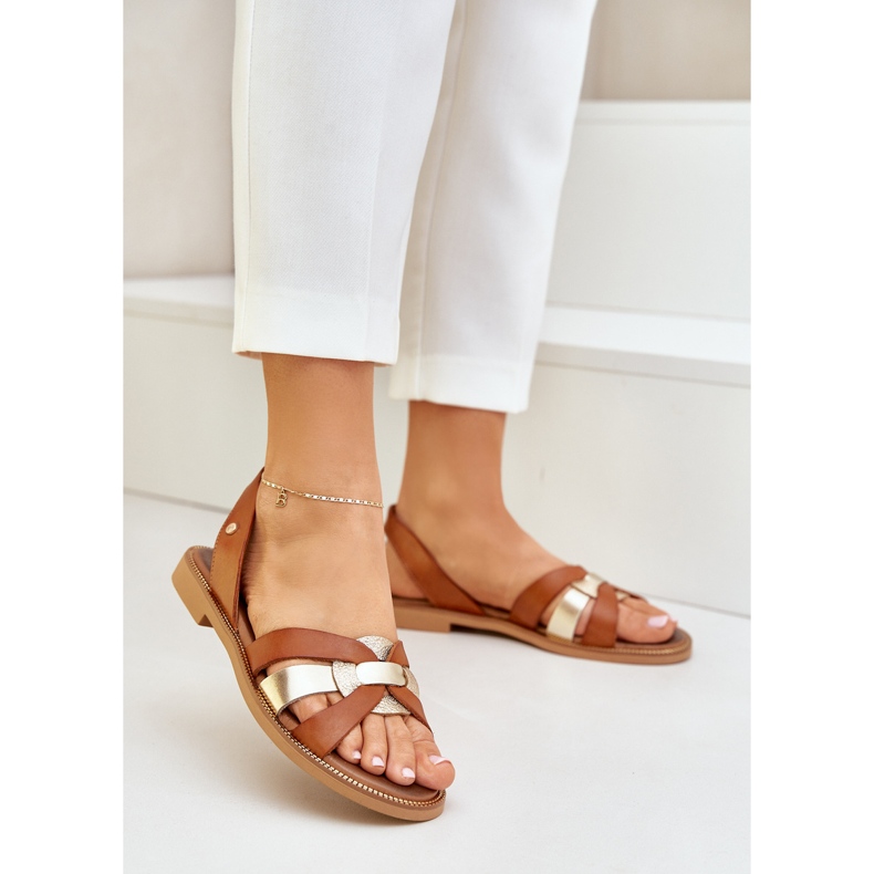 Zazoo 40382 sandali in pelle femminile marrone 2