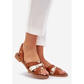 Zazoo 40382 sandali in pelle femminile marrone 1