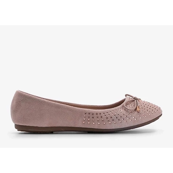 D/GMR Ballerine in camoscio rosa con zirconi Larissa 1